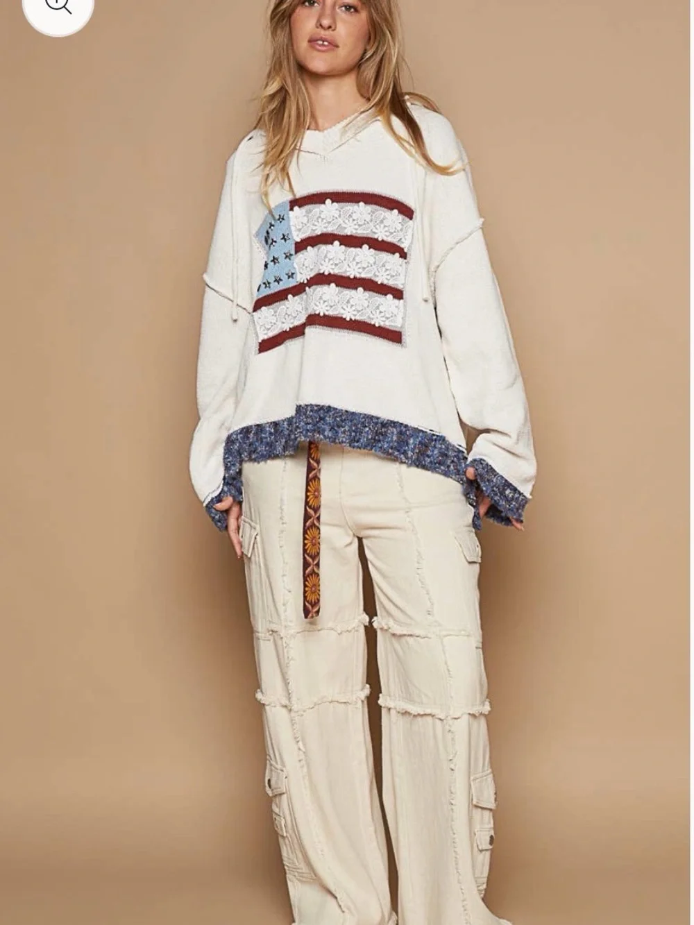 POL American Girl Flag Sweater - Size Medium - Picture 2 of 8